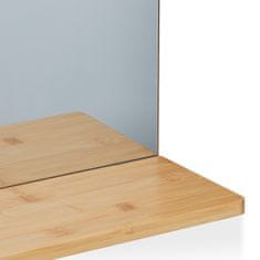 UNBRANDED Stensko ogledalo iz bambusa s polico 