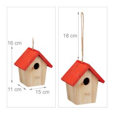 UNBRANDED Deco Birdhouse Rdeča streha 