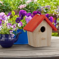 UNBRANDED Deco Birdhouse Rdeča streha 