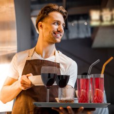 UNBRANDED Rjav servirni pladenj za catering 