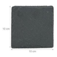 UNBRANDED set 10 podstavkov iz skrilavca 10x10 cm 