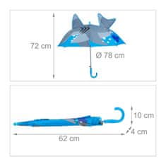 UNBRANDED Dežnik za otroke "Shark" 