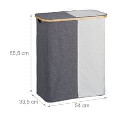 UNBRANDED Koš za perilo z 2 prekati 110 l 