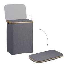 UNBRANDED Koš za perilo s pokrovom 130 l 