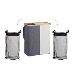UNBRANDED Koš za perilo z 2 prekati 110 l 