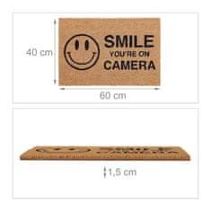 UNBRANDED Kokosov predpražnik "Smile you're on camera" 