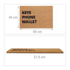 UNBRANDED Kokosov predpražnik "Key Phone Wallet 
