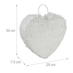 UNBRANDED Bela pinata v obliki srca 