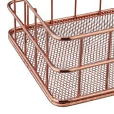 UNBRANDED Žičnata košara roza zlata 
