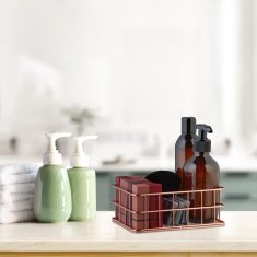 UNBRANDED Žičnata košara roza zlata 