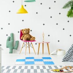 UNBRANDED Podloga za puzzle modro-bela 