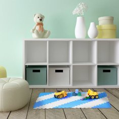 UNBRANDED Podloga za puzzle modro-bela 