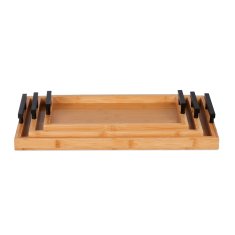 UNBRANDED Pladnji iz bambusa - 3 kom 