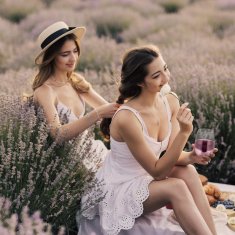 UNBRANDED Set 2 roza kozarcev za vino brez pecljev 
