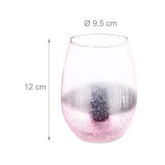 UNBRANDED Set 2 roza kozarcev za vino brez pecljev 