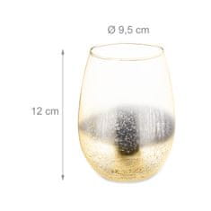 UNBRANDED Set 2 zlatih kozarcev za vino brez peclja 