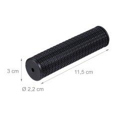 UNBRANDED 1 par ročajev za kolo 22 mm v črni barvi 