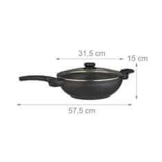 UNBRANDED Wok ponev s pokrovom 