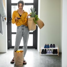 UNBRANDED Stojalo za čevlje iz bambusa za 6 parov čevljev 