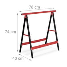 UNBRANDED Komplet delovnih nosilcev 2 rdeče/črne barve 