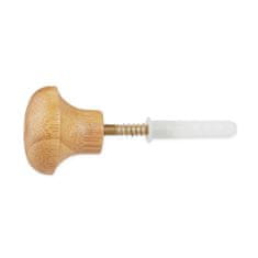 UNBRANDED Okroglo viseče ogledalo z okvirjem iz bambusa 