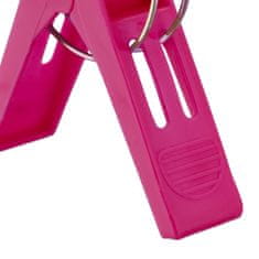 UNBRANDED komplet 16 sponk za brisače za plažo v modri/roza barvi 