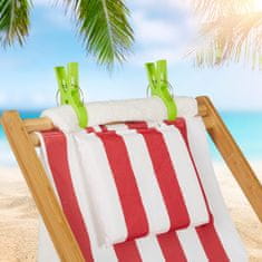 UNBRANDED komplet 16 sponk za brisače za plažo v modro/zeleni barvi 