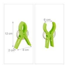 UNBRANDED komplet 16 sponk za brisače za plažo v modro/zeleni barvi 