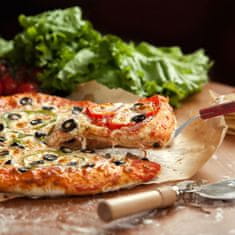 UNBRANDED Pizza Drsnik z rdeče-rjavim lesenim ročajem 