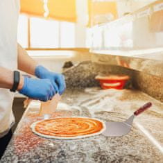 UNBRANDED Pizza Drsnik z rdeče-rjavim lesenim ročajem 