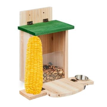 UNBRANDED Avtomatska krmilnica za veverice s koritom za vodo