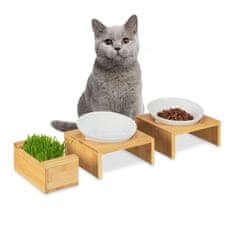 UNBRANDED Set z mačjo skledo in skledo za travo za mačke 