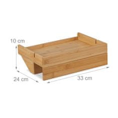UNBRANDED Posteljni pladenj iz bambusa, ki ga je mogoče stisniti 