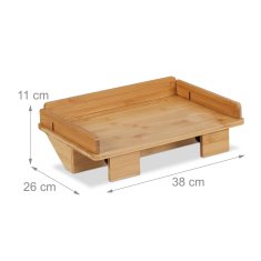 UNBRANDED Posteljni pladenj iz bambusa z držalom za tablico 