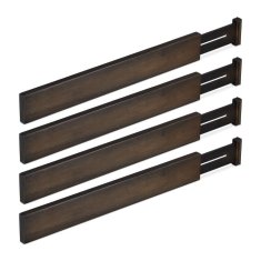 UNBRANDED set 4 pregrad za predale v temno rjavi barvi 