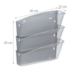 UNBRANDED Set 3 stenskih držal za časopise 