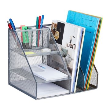 UNBRANDED Organizacija mize s 7 kovinskimi policami
