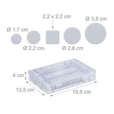 UNBRANDED Komplet 272 samolepilnih drsnikov iz filca 