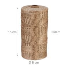 UNBRANDED Kabel iz jute 2 mm x 250 m komplet 2 kom 