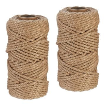 UNBRANDED Kabel iz jute 6 mm x 50 m v kompletu 2 kom