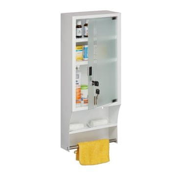 UNBRANDED Omarica za zdravila s steklenimi vrati, ki se lahko zaklene