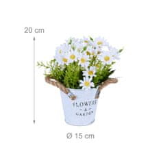 UNBRANDED set 3 umetnih rož v lončku 