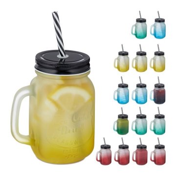UNBRANDED Set 16 barvitih kozarcev s pokrovom