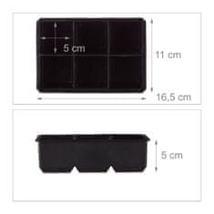 UNBRANDED Komplet 2 silikonskih modelčkov za ledene kocke 