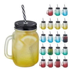 UNBRANDED Set 20 barvitih kozarcev s pokrovom 
