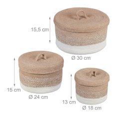 UNBRANDED košara za shranjevanje v 3 delih 