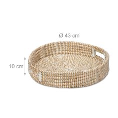 UNBRANDED Okrogel servirni pladenj z ročajem 