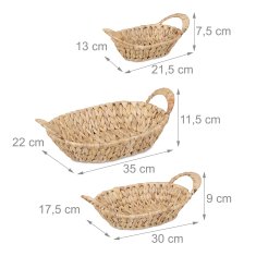 UNBRANDED 3x košare za shranjevanje vodne hijacinte 
