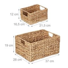 UNBRANDED Set košar za shranjevanje water hyacinth 