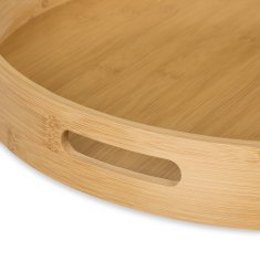 UNBRANDED Okrogel pladenj iz bambusa 